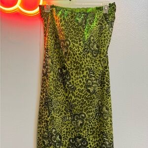 Reptile Habitat Liner in Green with Black Pattern